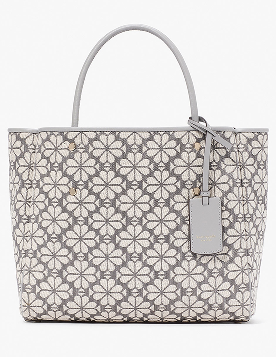 Bolsa tote Flower Jacquard de piel para mujer