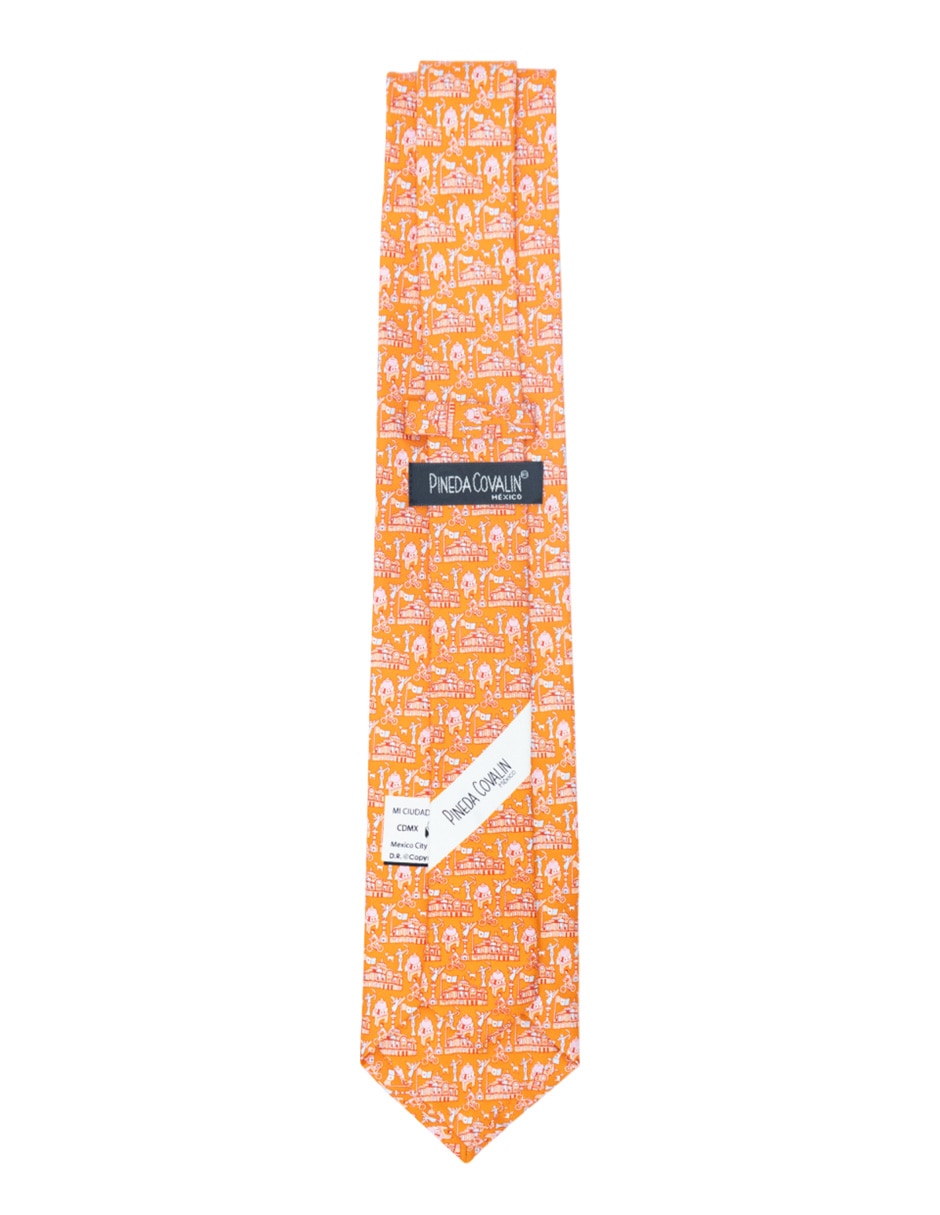 Corbata regular de seda estampada para hombre 2