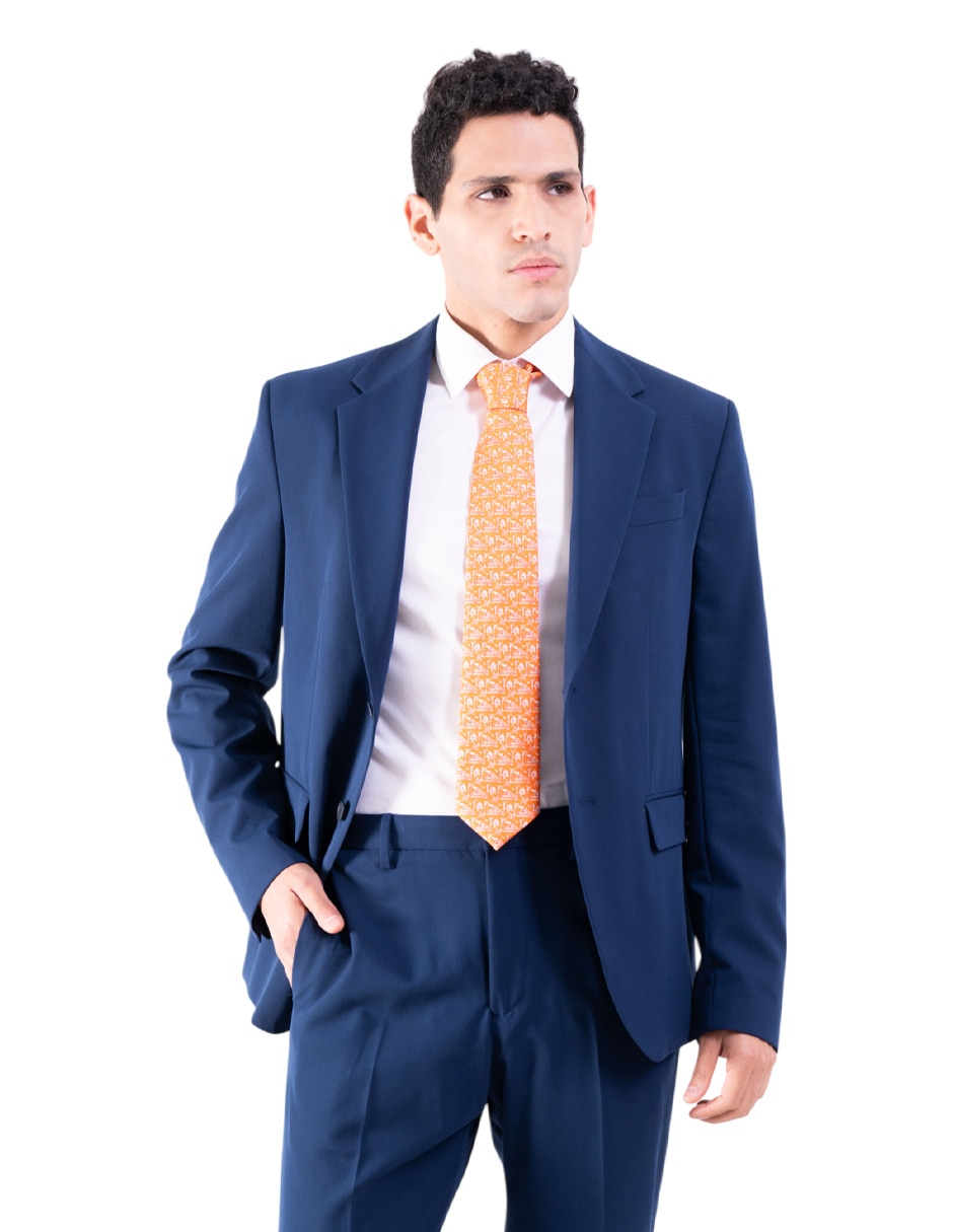Corbata regular de seda estampada para hombre 4