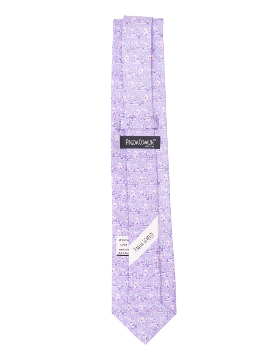 Corbata regular de seda estampada para hombre 2