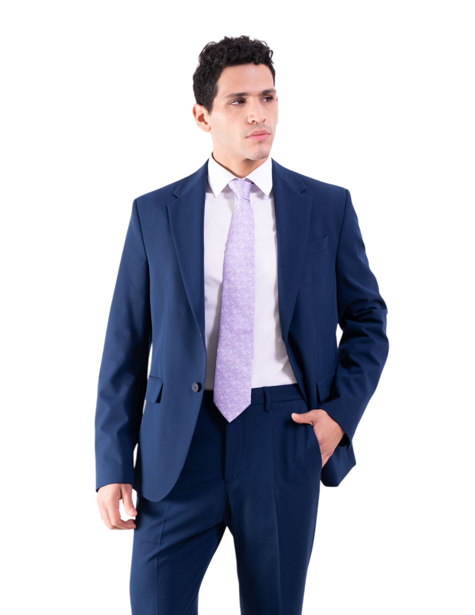 Corbata regular de seda estampada para hombre 4