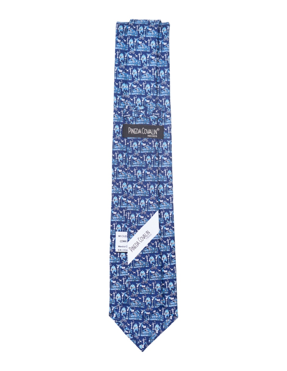 Corbata regular de seda estampada para hombre 2
