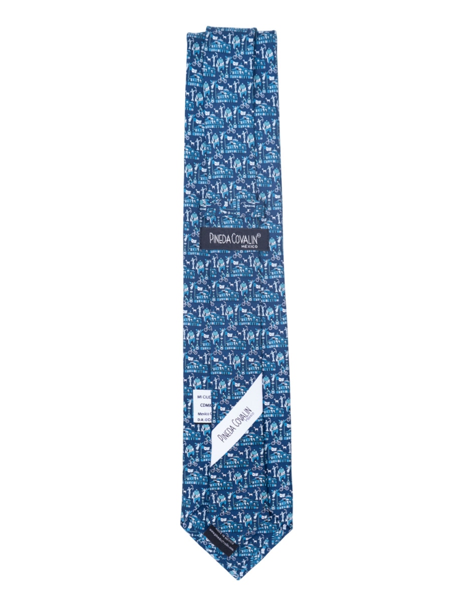 Corbata regular de seda estampada para hombre 2