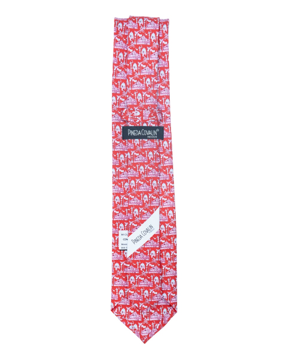 Corbata regular de seda estampada para hombre 2