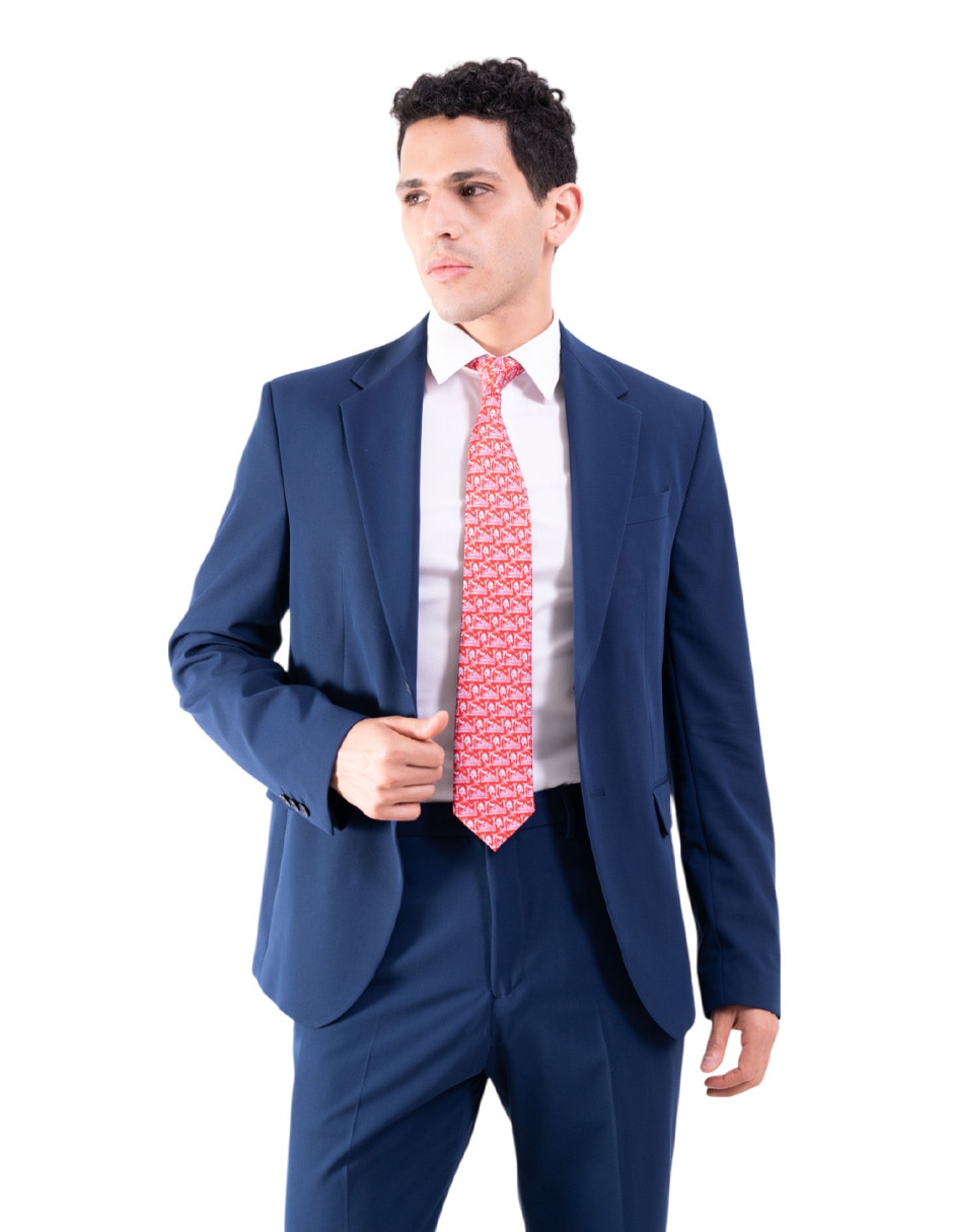 Corbata regular de seda estampada para hombre 4