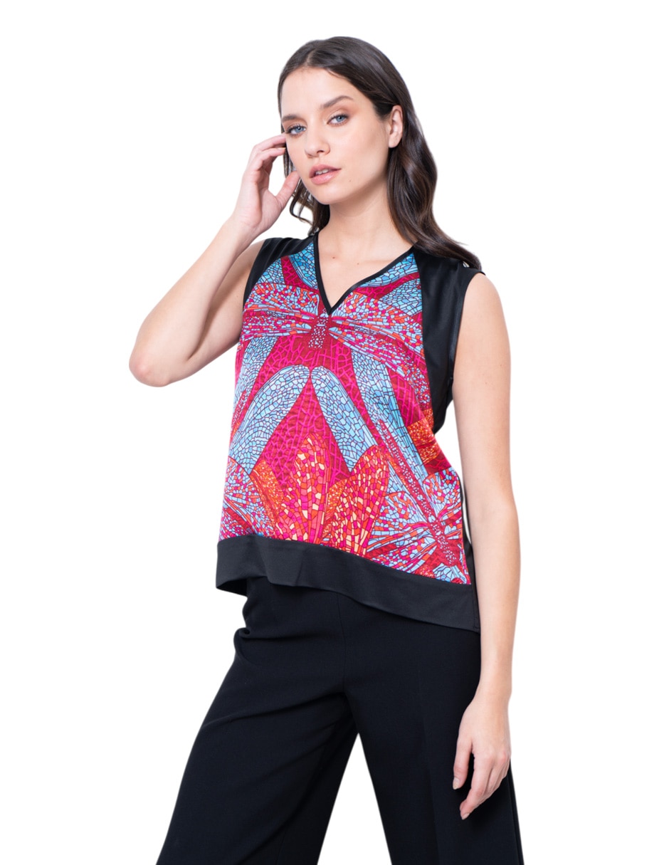 Blusa sin manga para mujer