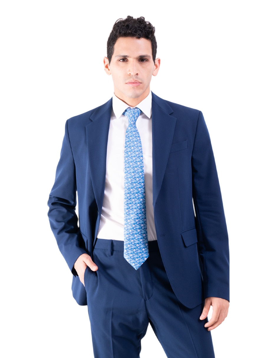 Corbata regular de seda estampada para hombre 4