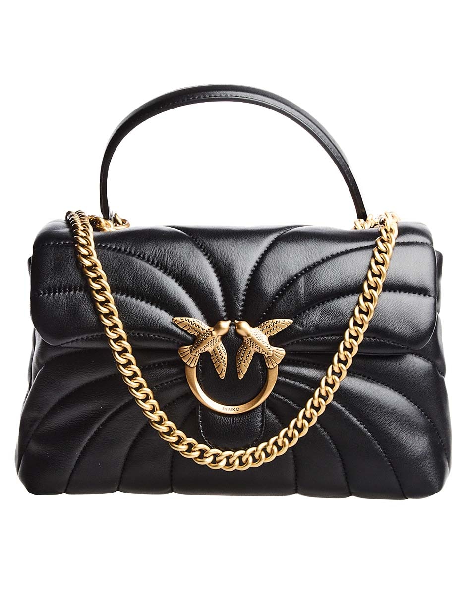 Bolsa crossbody Love Puff de piel para mujer