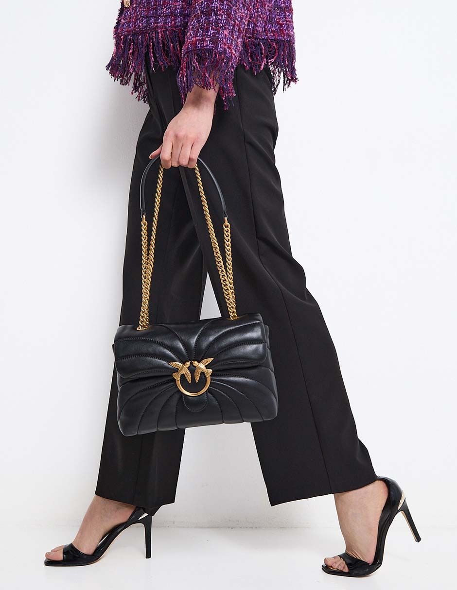 Bolsa crossbody Love Puff de piel para mujer 5