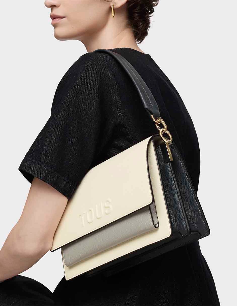 BOLSA Bandolera mediana POLIURE, BEIGE