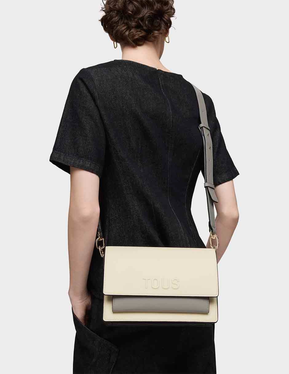 BOLSA Bandolera mediana POLIURE, BEIGE