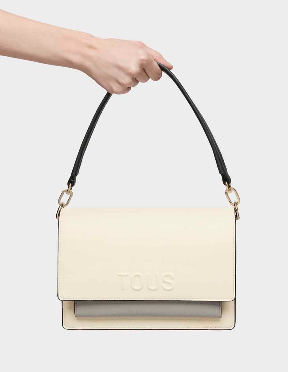 BOLSA Bandolera mediana POLIURE, BEIGE