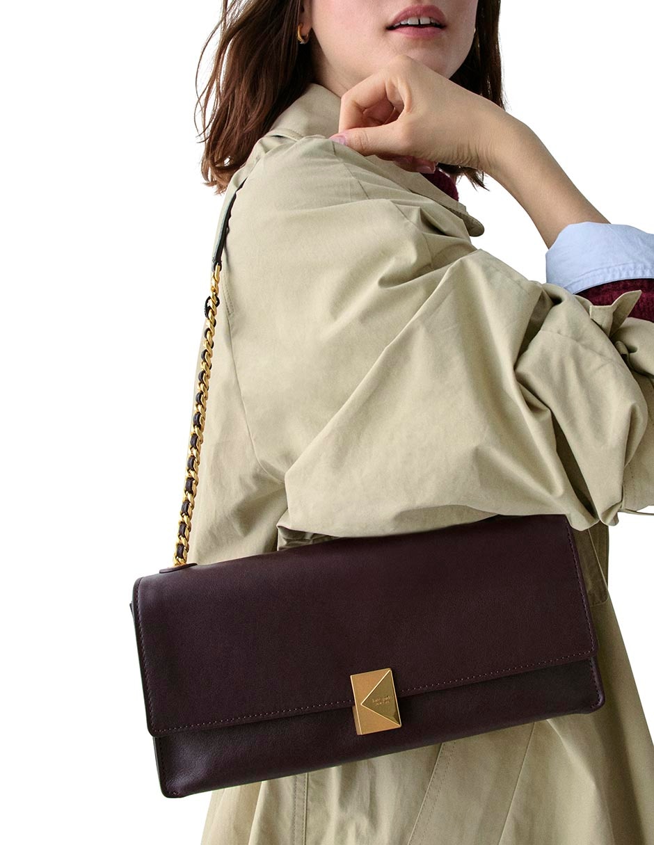 Bolsa clutch Deco de cuero para mujer 4