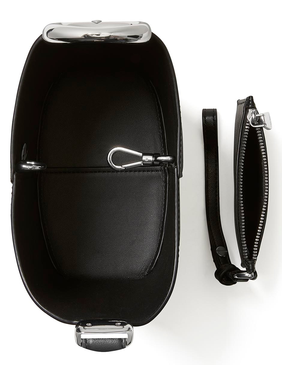 Bolsa bucket Halo de cuero para mujer 3