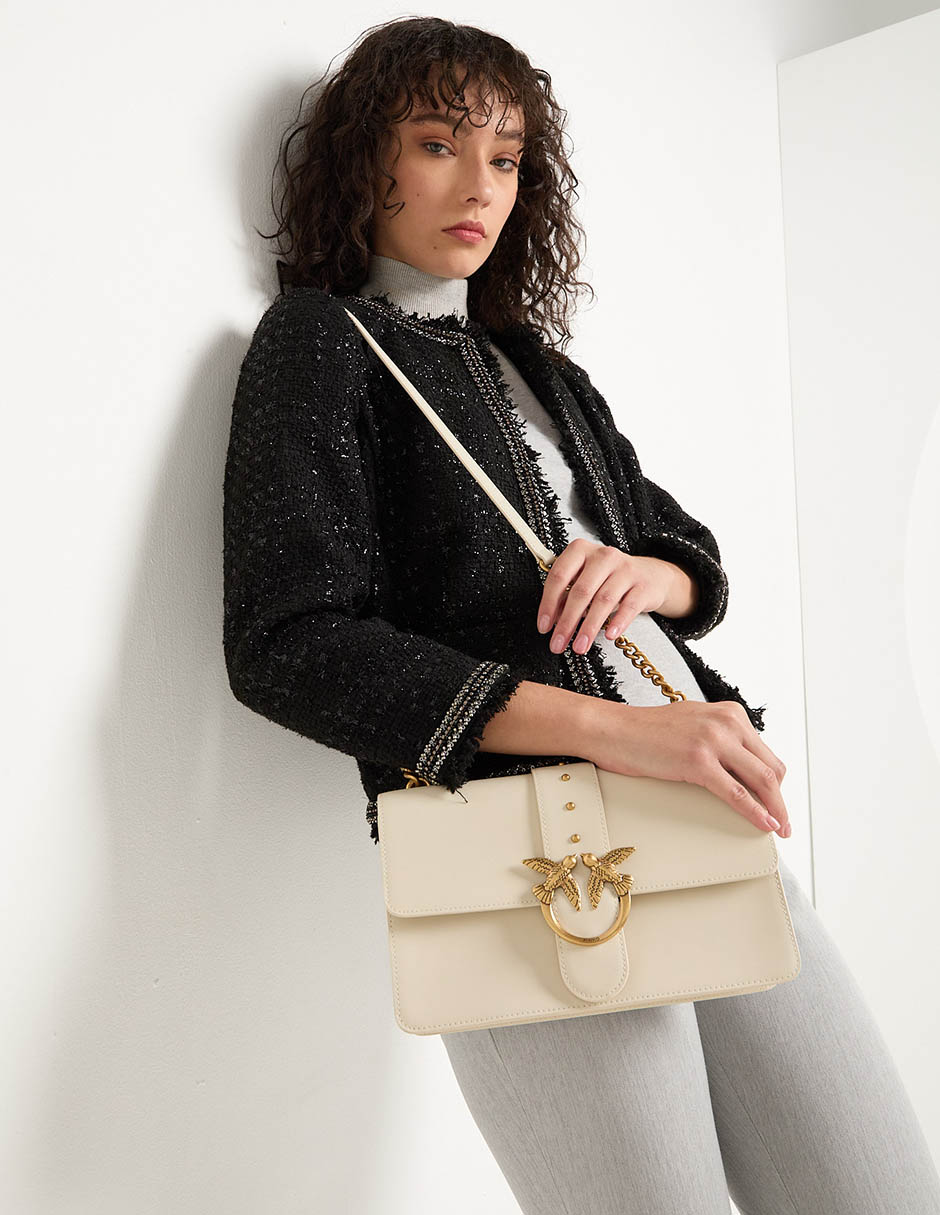 BOLSO PIEL, SIN TAMAÑO, BEIGE