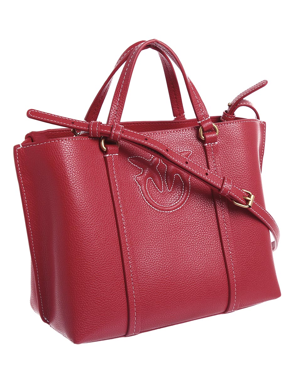BOLSA CUERO, ROJO