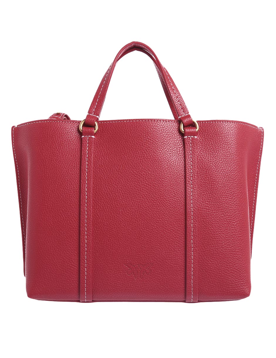 BOLSA CUERO, ROJO