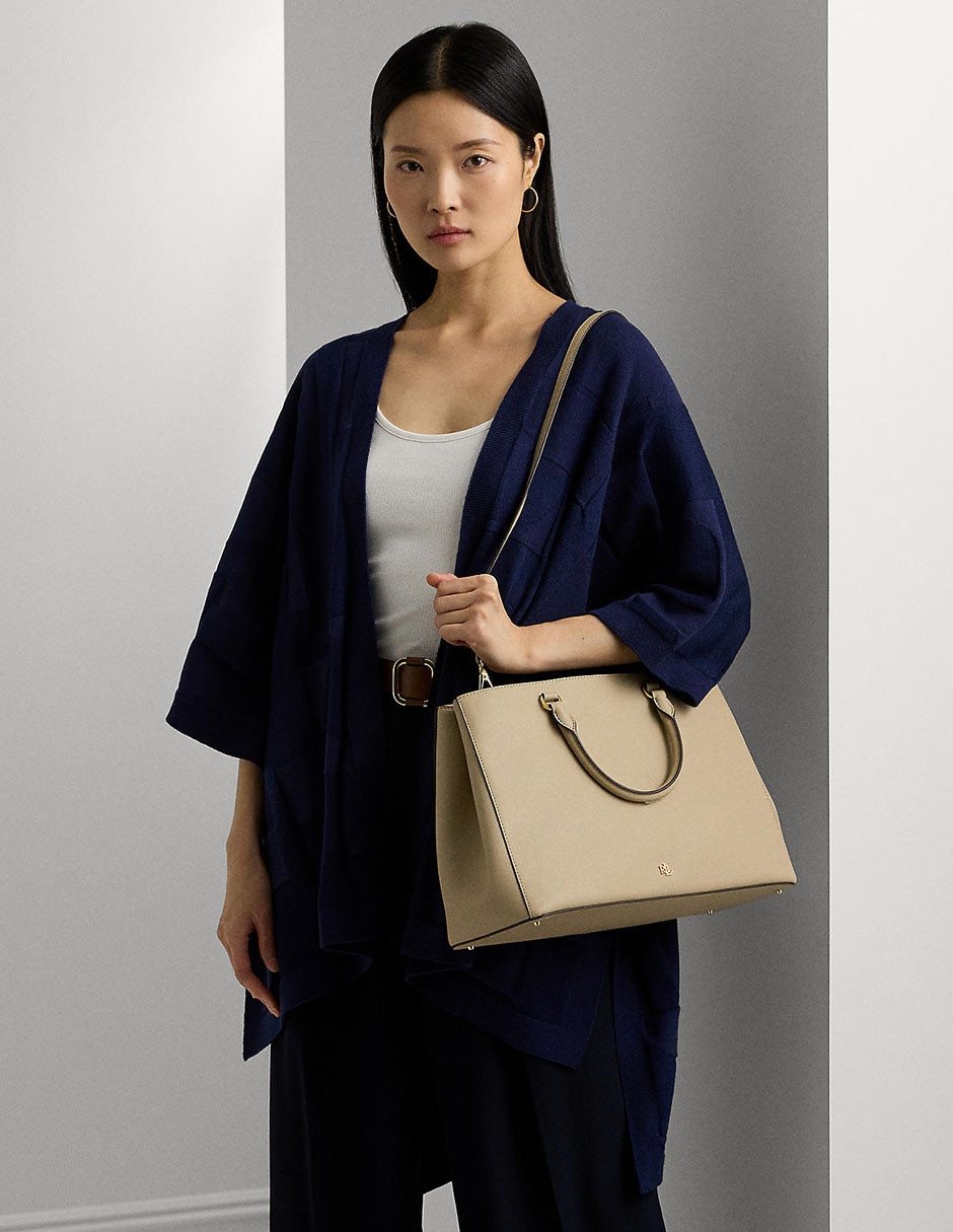 Bolsa satchel Lauren Ralph Lauren de piel para mujer