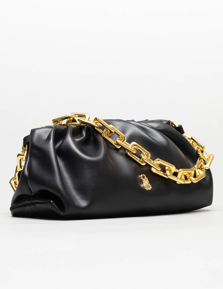 SATCHEL PIEL BOVINO, NEGRO