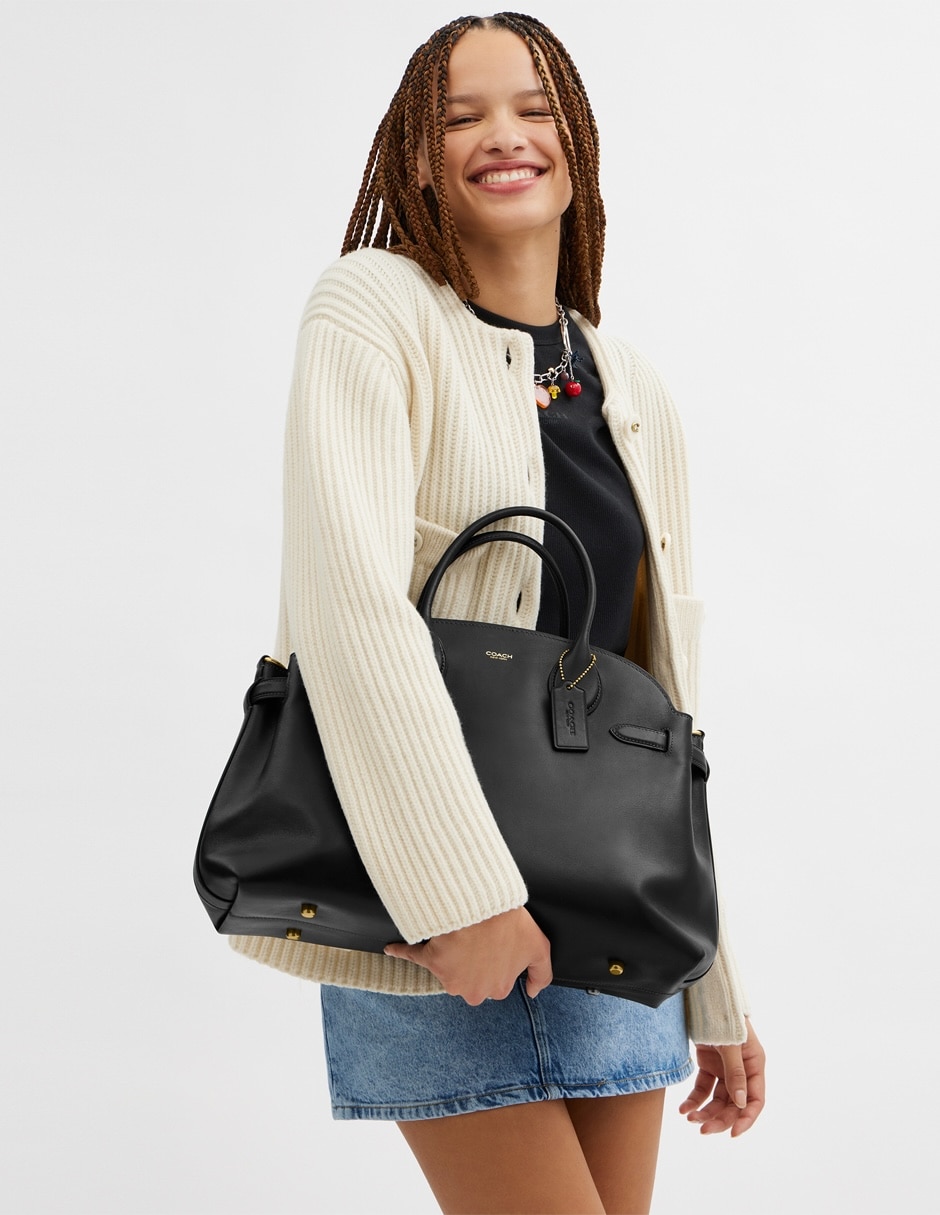 Bolsa bowler Soft Empire de piel para mujer 4