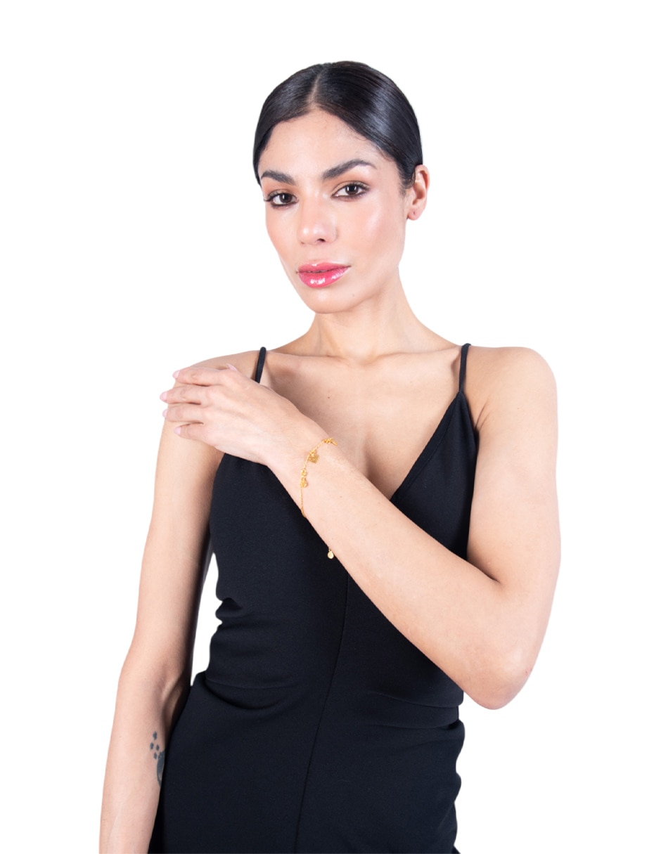 Pulsera 18 K Mariposa con acabado brillante 4