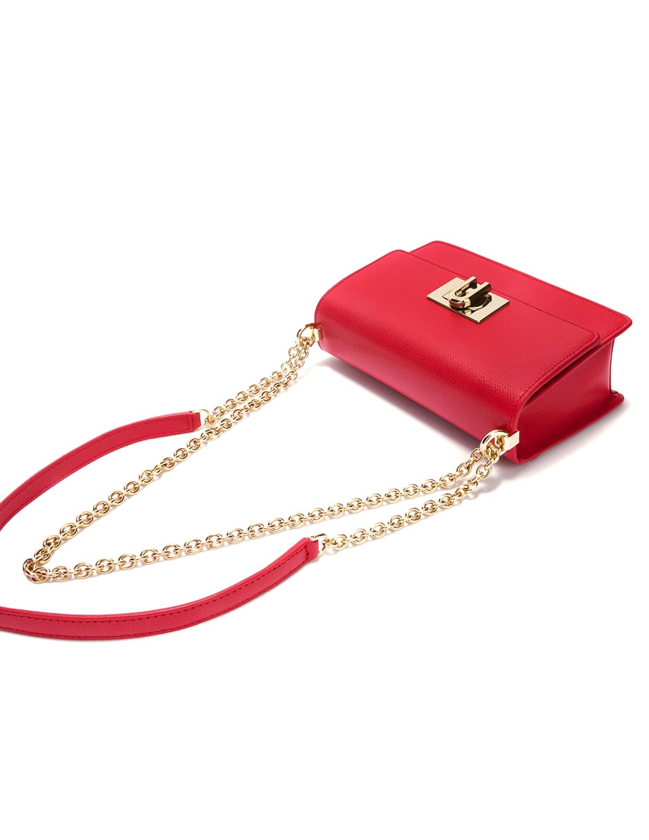 CROSSBODY PIEL, UNITALLA, ROJO