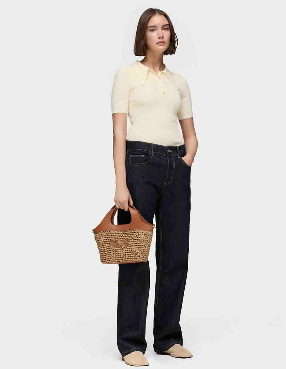 Bolsa tote Lirio Rafia para mujer 3