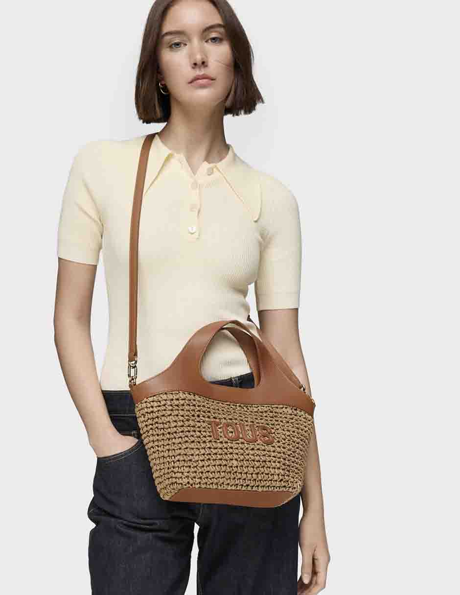 Bolsa tote Lirio Rafia para mujer 4