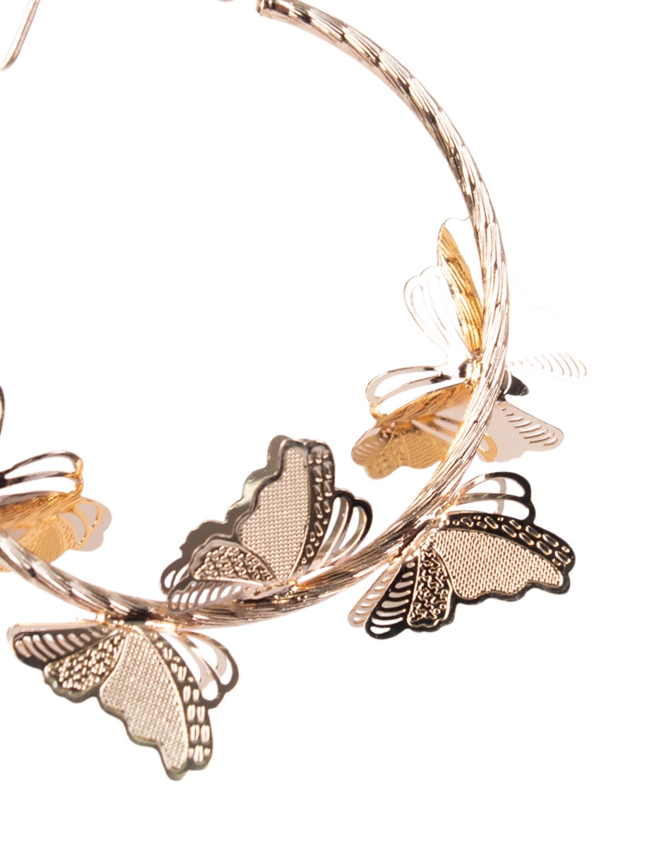 Arracadas de mariposa Mariposas con acabado chapa de oro 3