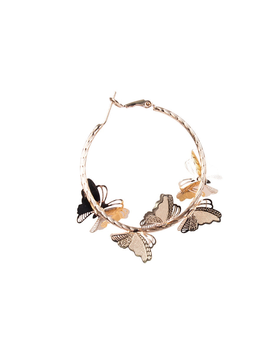 Arracadas de mariposa Mariposas con acabado chapa de oro 4