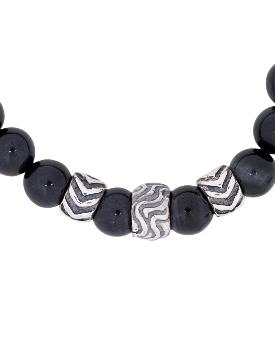 Pulsera de plata con ojo de tigre p 925 3