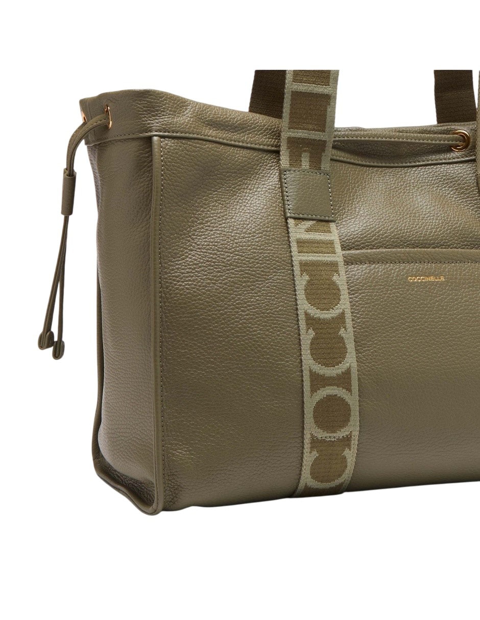 Bolsa shoulder Coccinelle 2 Day Signature de piel para mujer 4