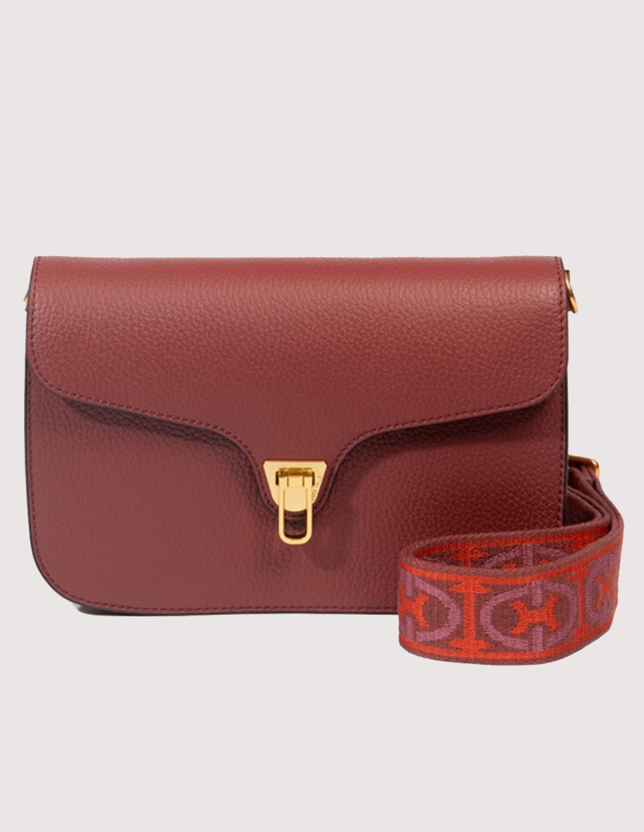 Bolsa crossbody Beat Soft Ribb de piel para mujer