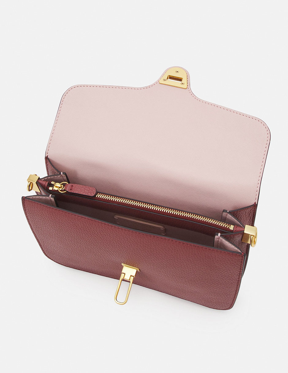 Bolsa crossbody Beat Soft Ribb de piel para mujer 5