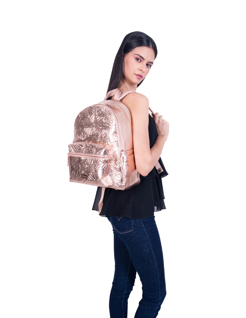 Backpack grabado mariposa de piel para mujer 4