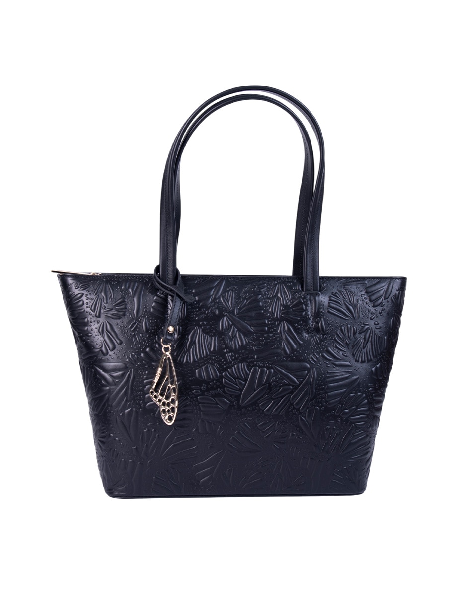 Bolsa tote Grabado Mariposa de piel para mujer Bolsa tote Grabado Mariposa de piel para mujer