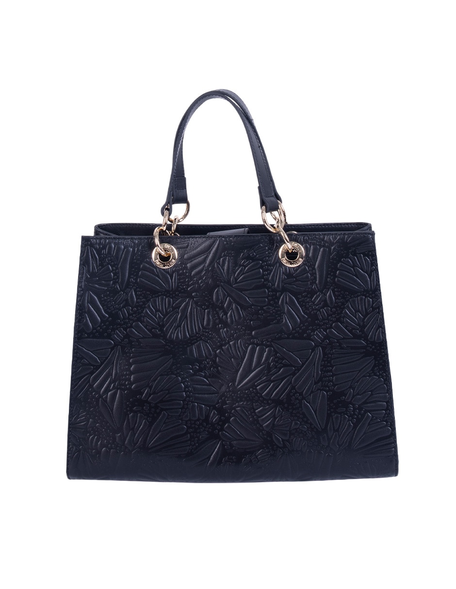 Bolsa satchel Grabado Mariposa de piel para mujer 3
