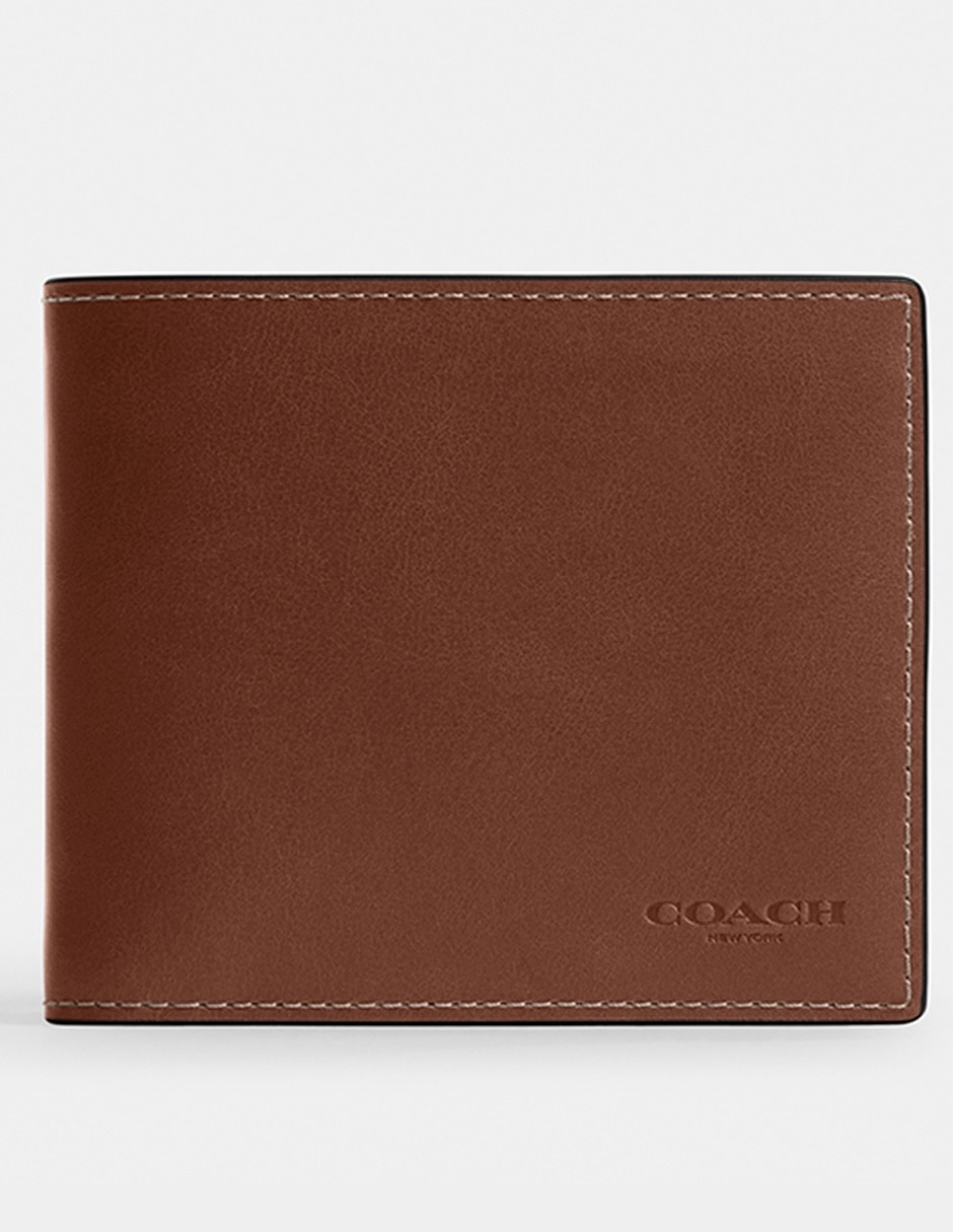 Tarjetero piel Natural Grain Leather para hombre