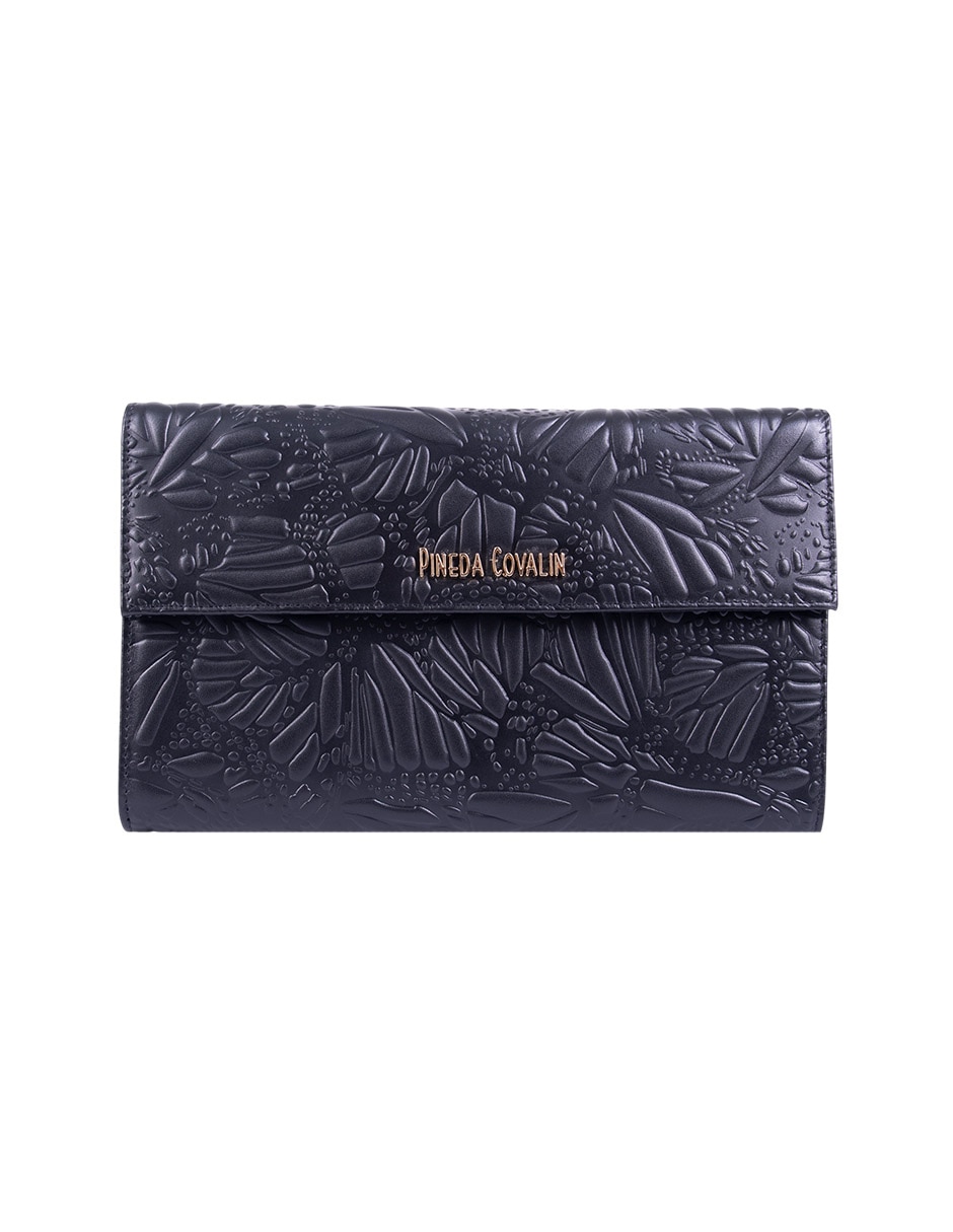 Bolsa clutch Grabado Mariposa de piel para mujer