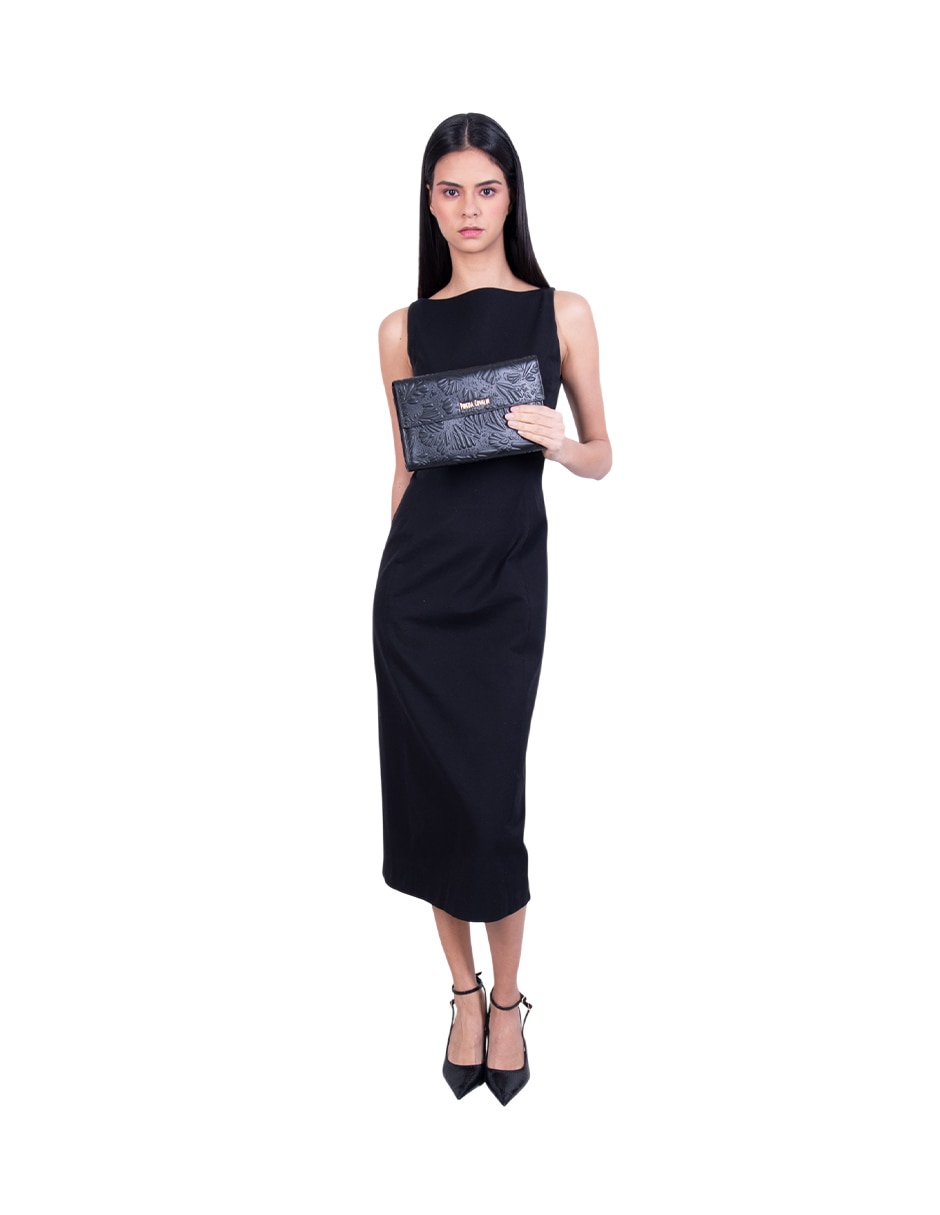 Bolsa clutch Grabado Mariposa de piel para mujer 2