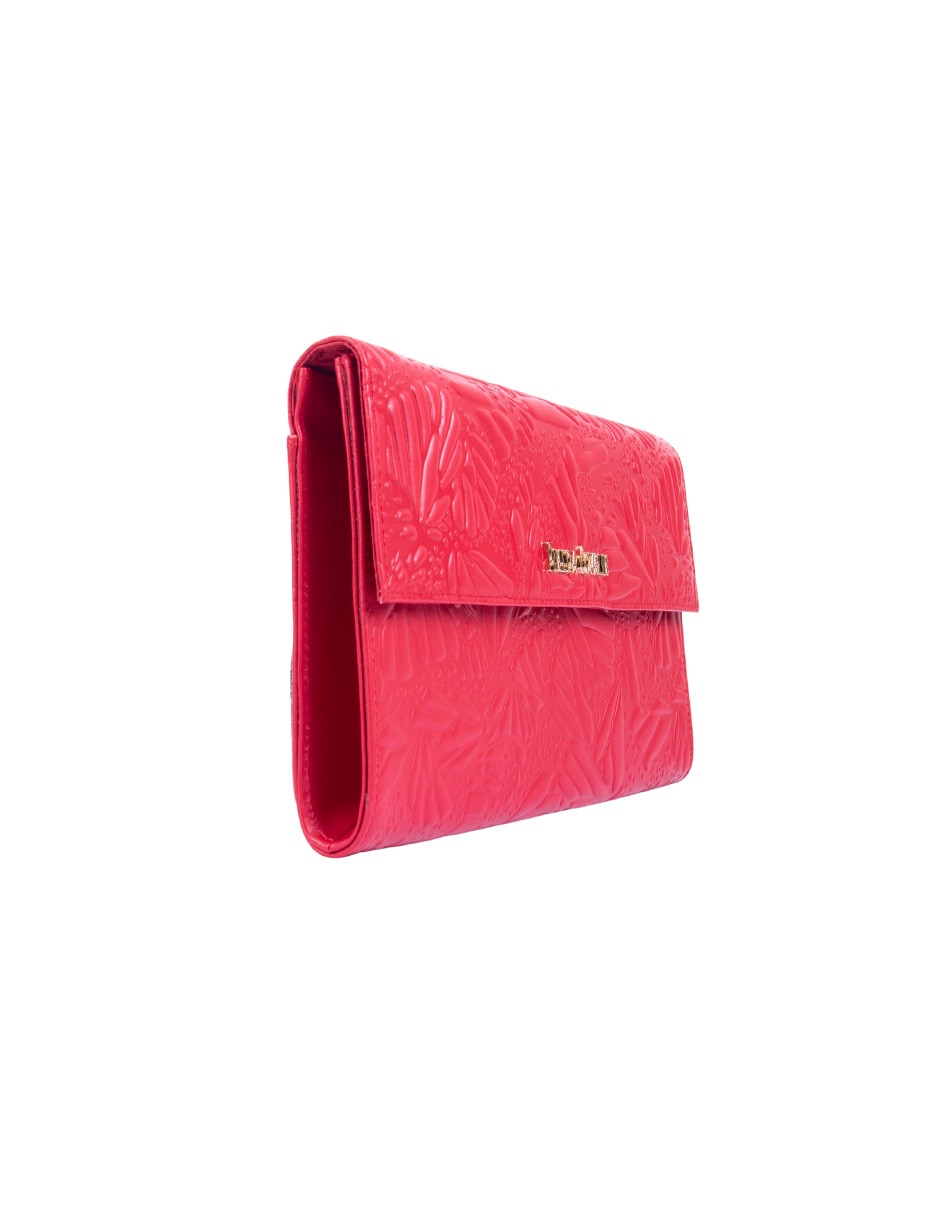 Bolsa clutch Grabado Mariposa de piel para mujer 3