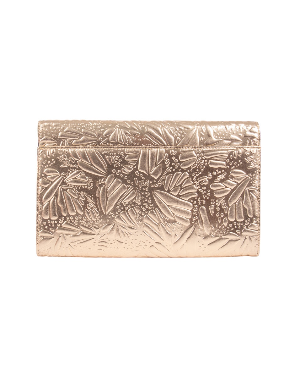 Bolsa clutch Grabado Mariposa de piel para mujer 3