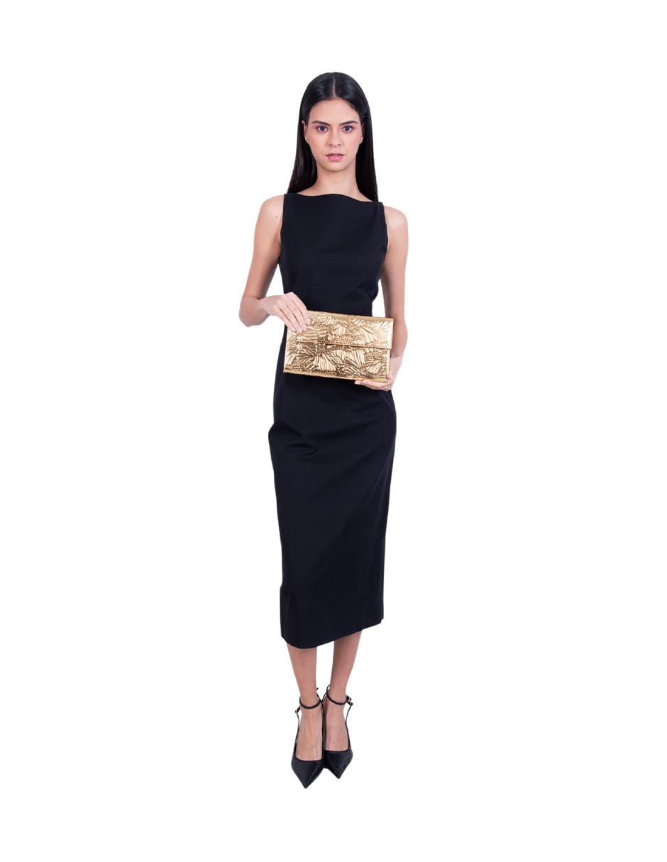 Bolsa clutch Grabado Mariposa de piel para mujer 6