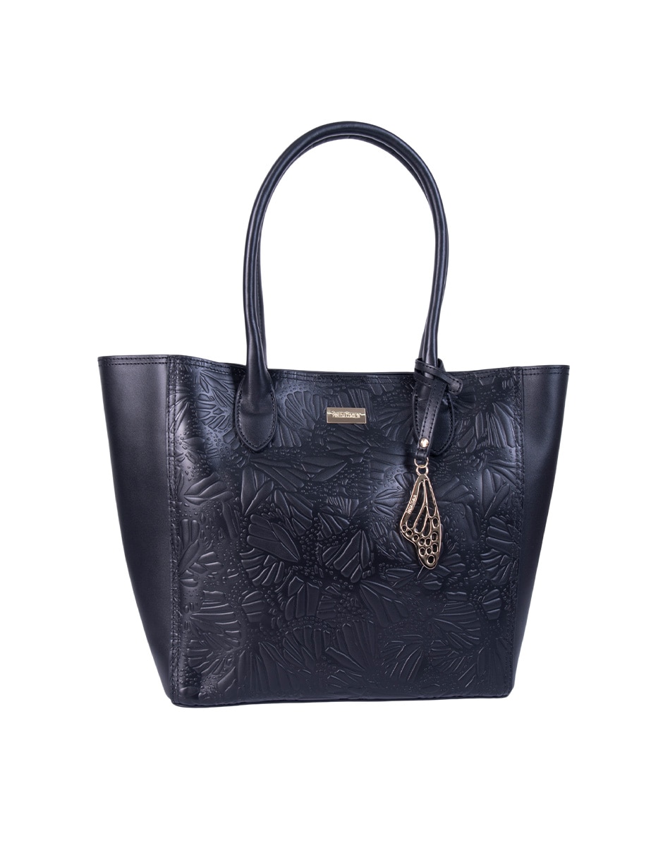 Bolsa tote Grabado Mariposa de piel para mujer
