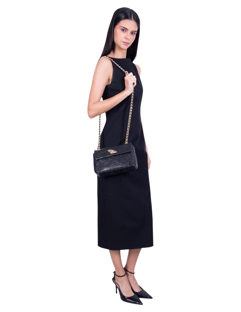 Bolsa crossbody Grabado Mariposa de piel para mujer 3