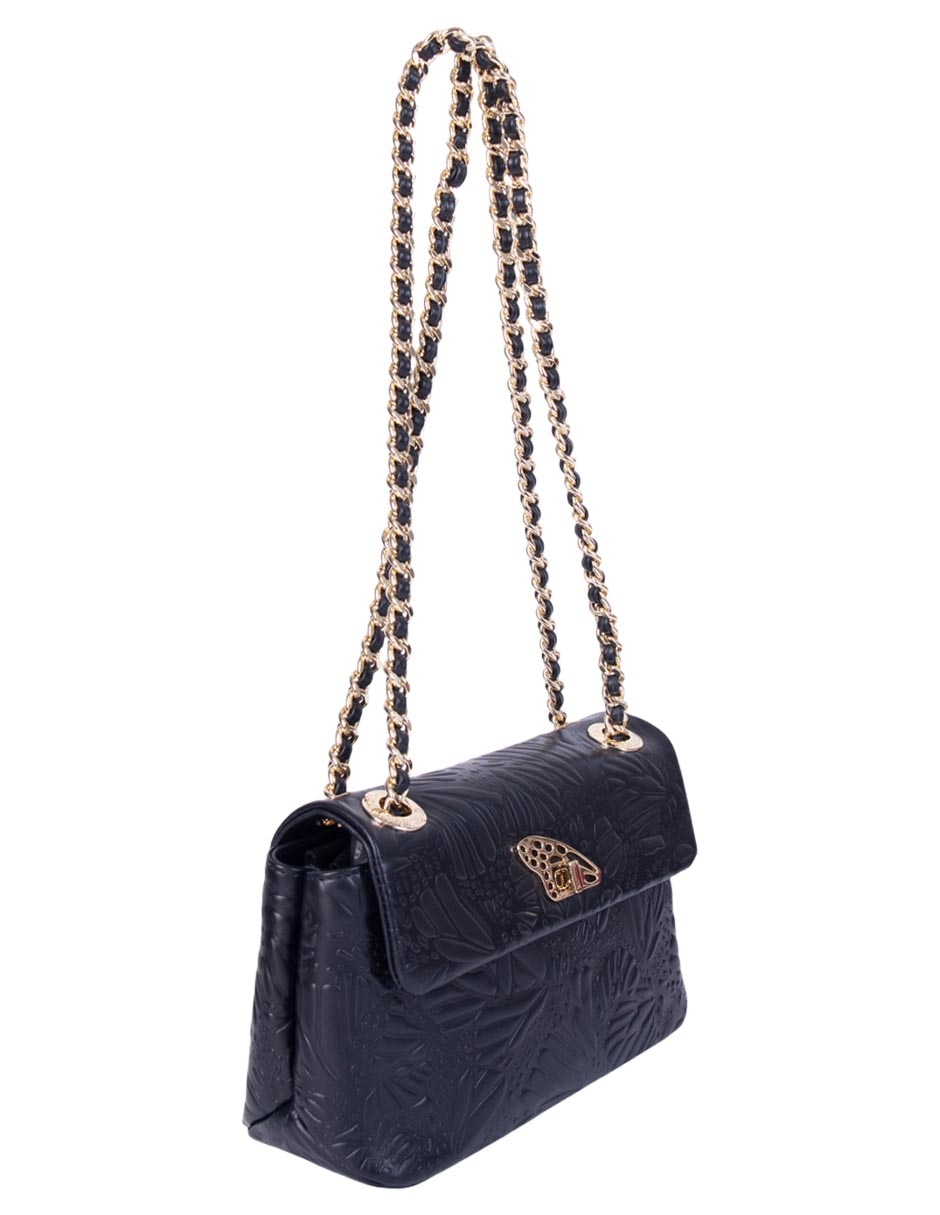 Bolsa crossbody Grabado Mariposa de piel para mujer 6
