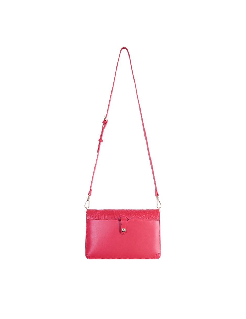 Bolsa crossbody Grabado Mariposa de piel para mujer 3