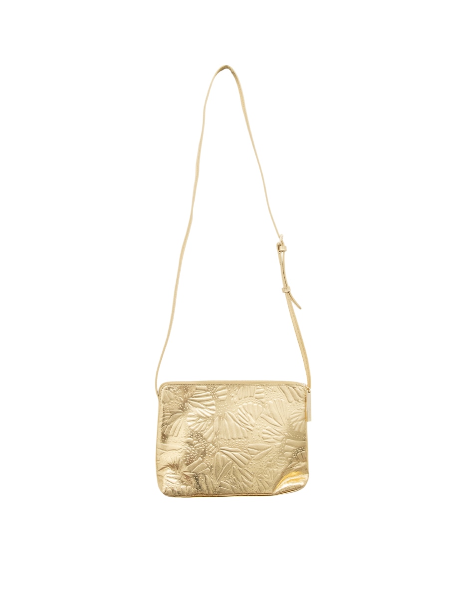 Bolsa crossbody Grabado Mariposa de piel para mujer 2