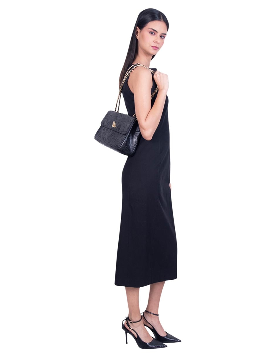 Bolsa crossbody Grabado Mariposa de piel para mujer 5