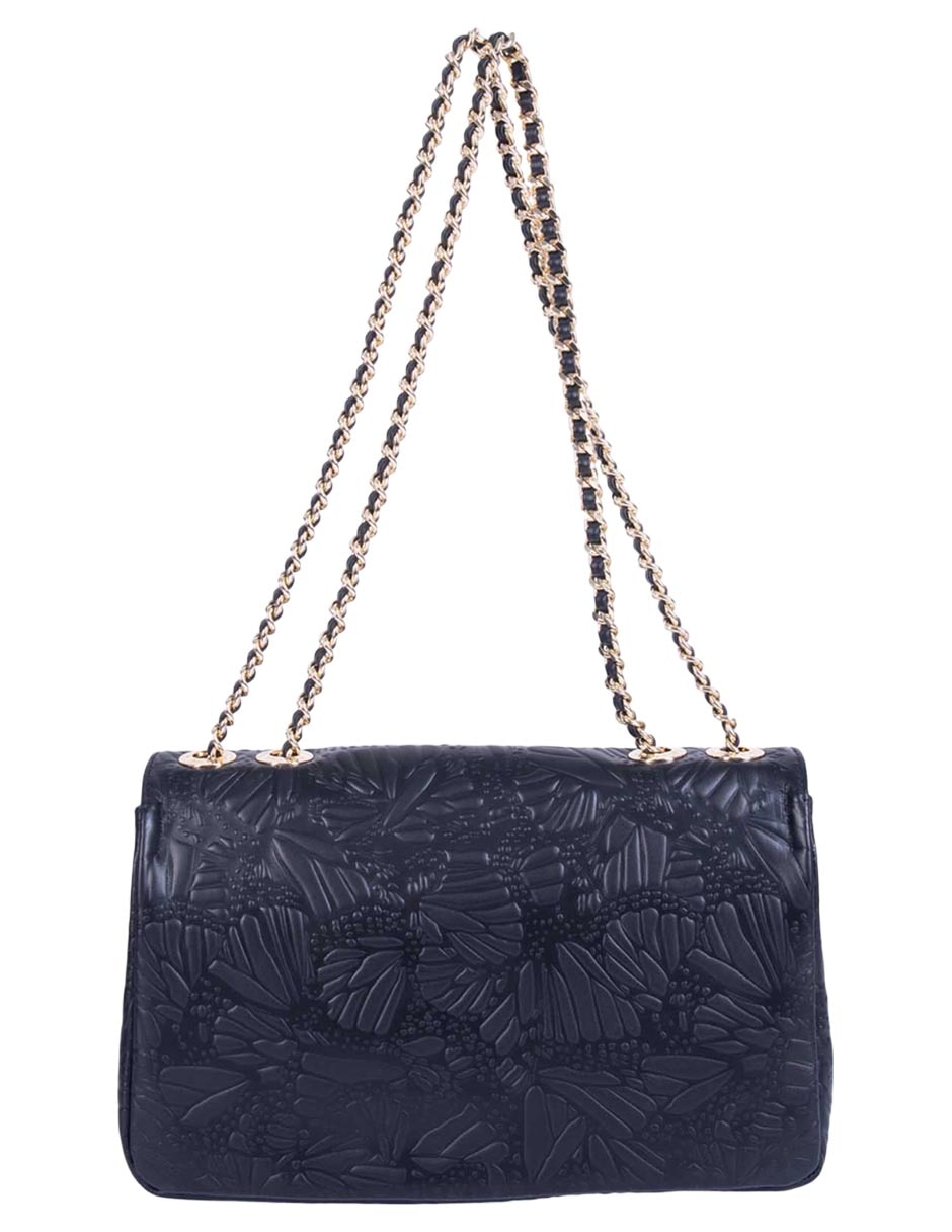 Bolsa crossbody Grabado Mariposa de piel para mujer 6